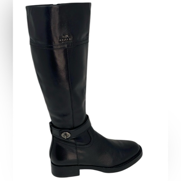 Coach Black Leather Ankle Boots - Picture 11 of 16